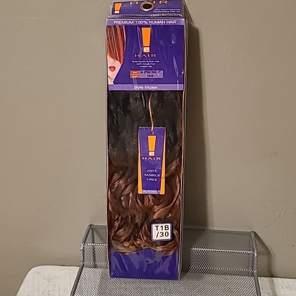 Masterpiece hair 100% human hair HH Oprah Curl color T1B-30 NIB